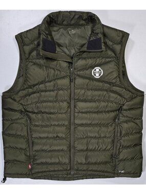Ralph Lauren Polo Sport 750 Full Zip Green Down Filled Puffer Vest Men's Size XL